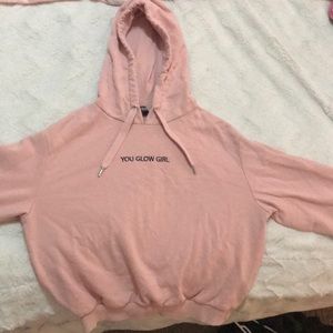 H&M light pink hoodie
